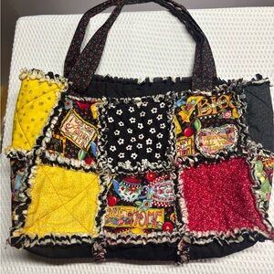 Quilted Patchwork Tote Bag - Multicolor